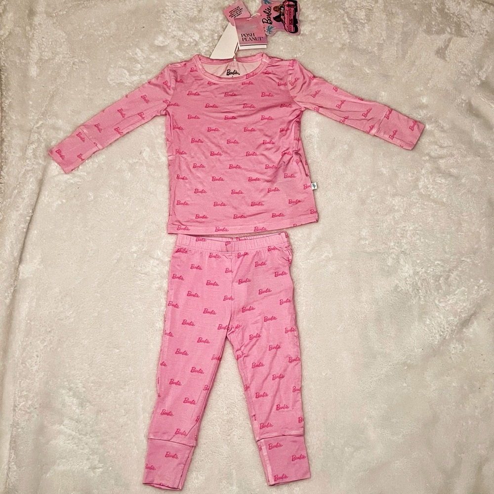 Posh Peanut Pastel Barbie Two Piece PJ Set 12/18M